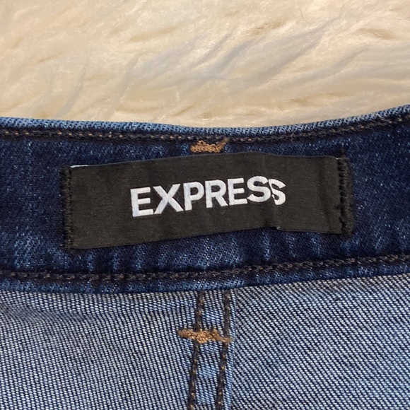 EXPRESS MIDI High Rise Jeans shorts size 12 brand new with tags - Picture 7 of 12